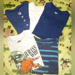 Five Shirts Size 6 Jurassic World, Cat Jack, Oshkosh, Carter's, Est 1989